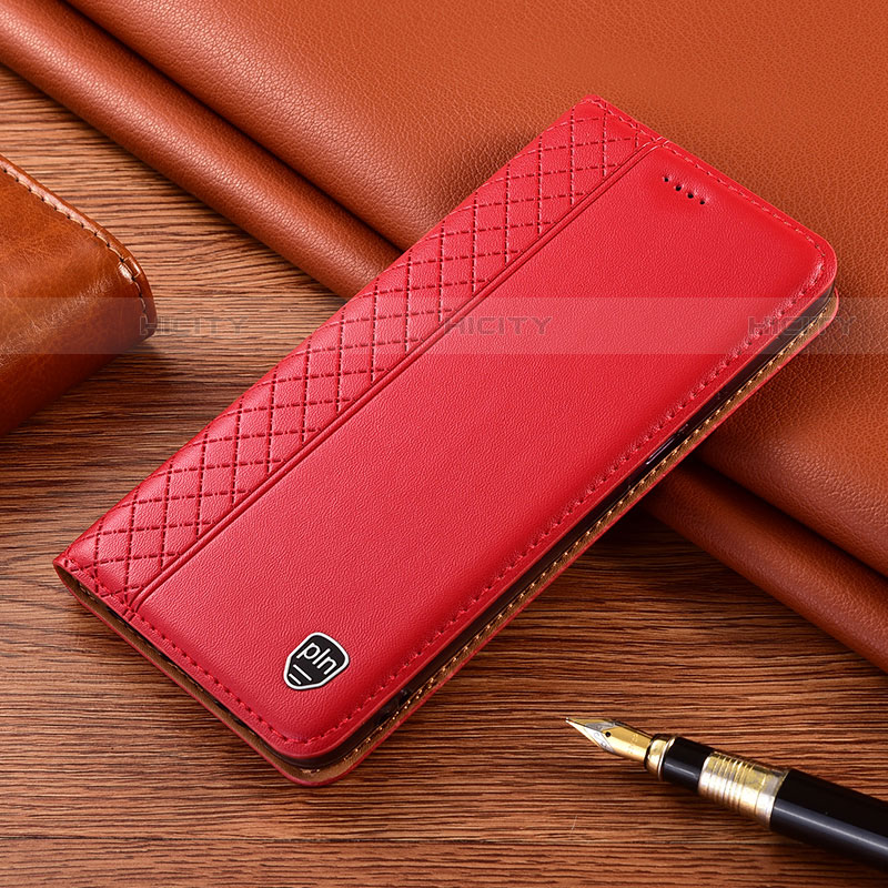 Custodia Portafoglio In Pelle Cover con Supporto H05P per Samsung Galaxy S23 Ultra 5G Rosso