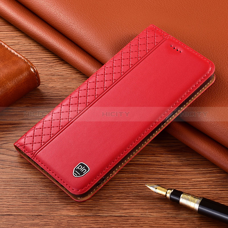 Custodia Portafoglio In Pelle Cover con Supporto H05P per Samsung Galaxy S25 Ultra 5G Rosso