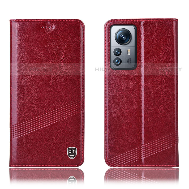 Custodia Portafoglio In Pelle Cover con Supporto H05P per Xiaomi Mi 12X 5G Rosso