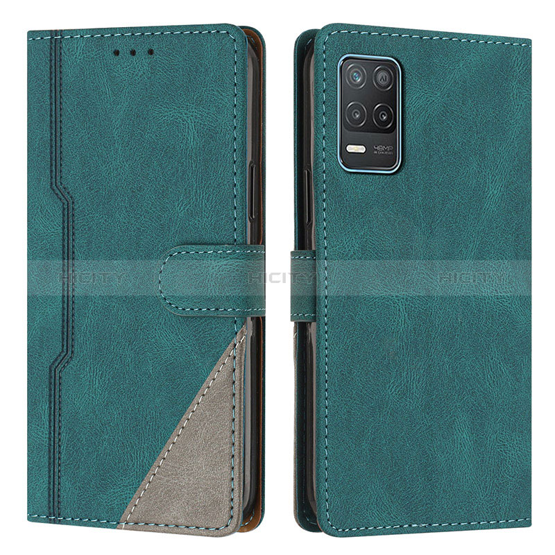 Custodia Portafoglio In Pelle Cover con Supporto H05X per Realme 8 5G Verde