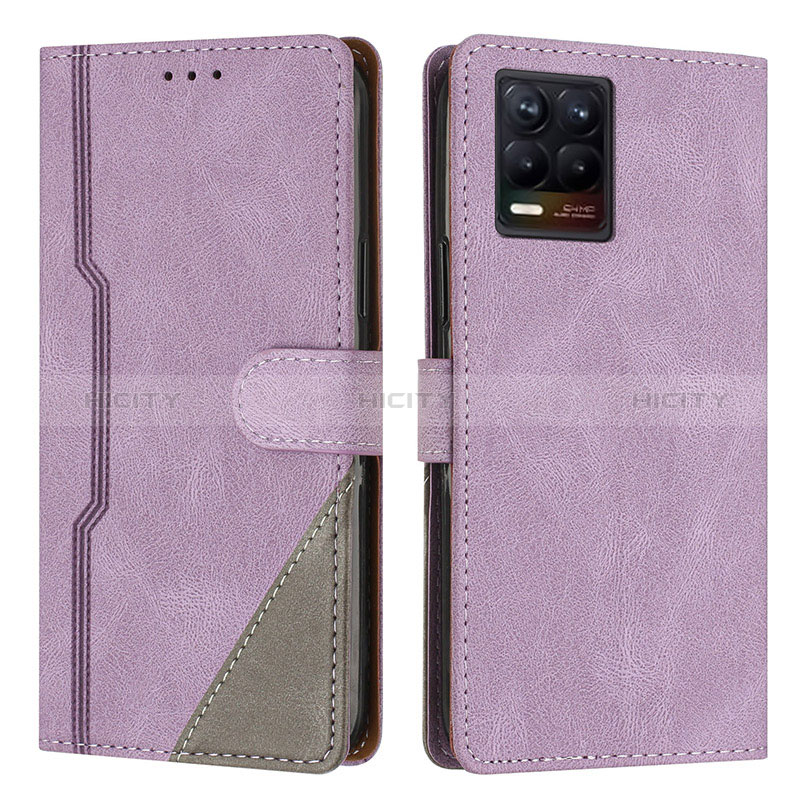 Custodia Portafoglio In Pelle Cover con Supporto H05X per Realme 8 Pro Viola