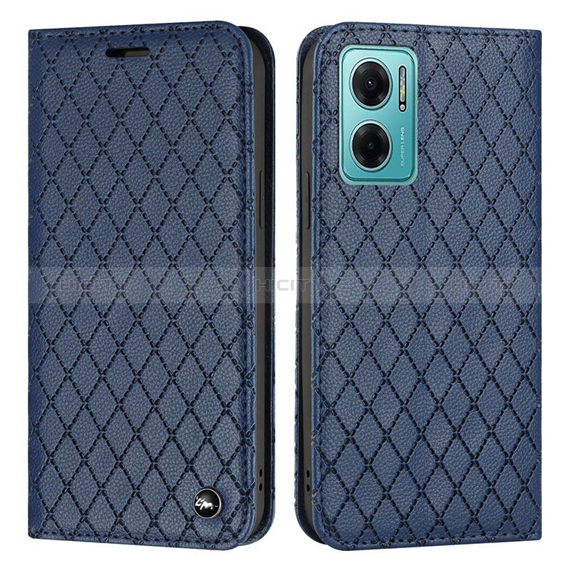 Custodia Portafoglio In Pelle Cover con Supporto H05X per Xiaomi Redmi 10 5G Blu