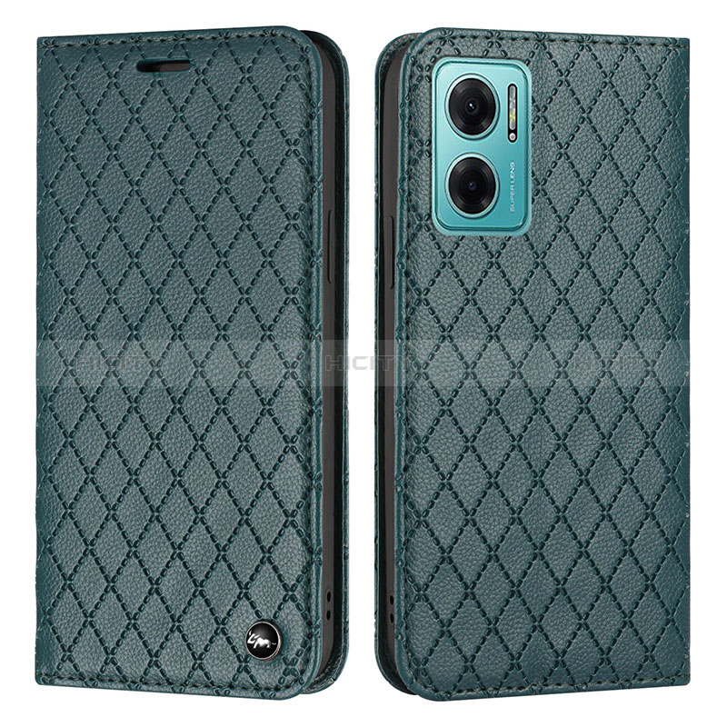 Custodia Portafoglio In Pelle Cover con Supporto H05X per Xiaomi Redmi 10 5G Verde