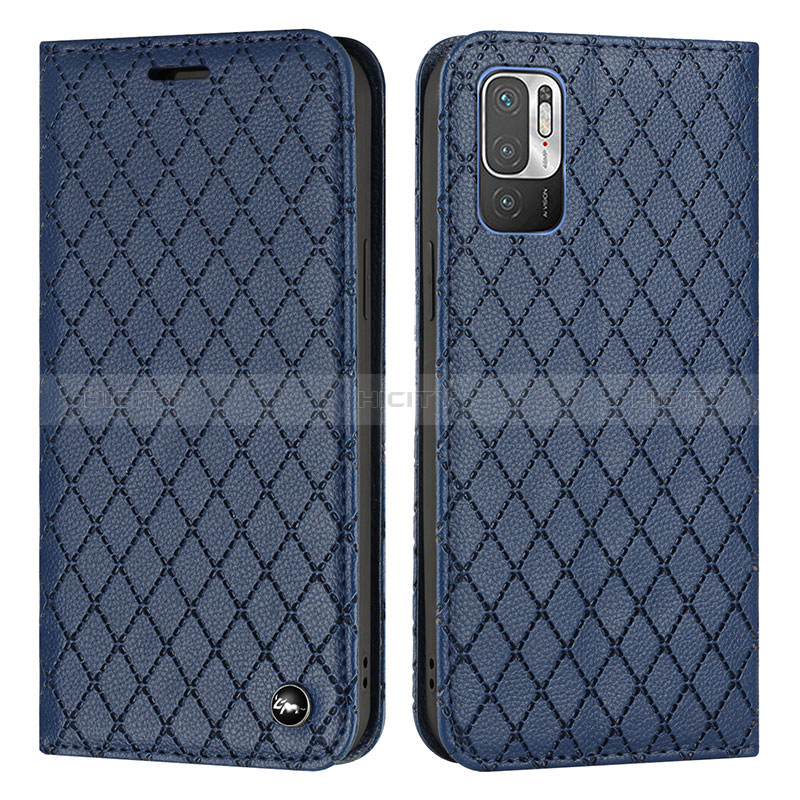 Custodia Portafoglio In Pelle Cover con Supporto H05X per Xiaomi Redmi Note 10 5G Blu