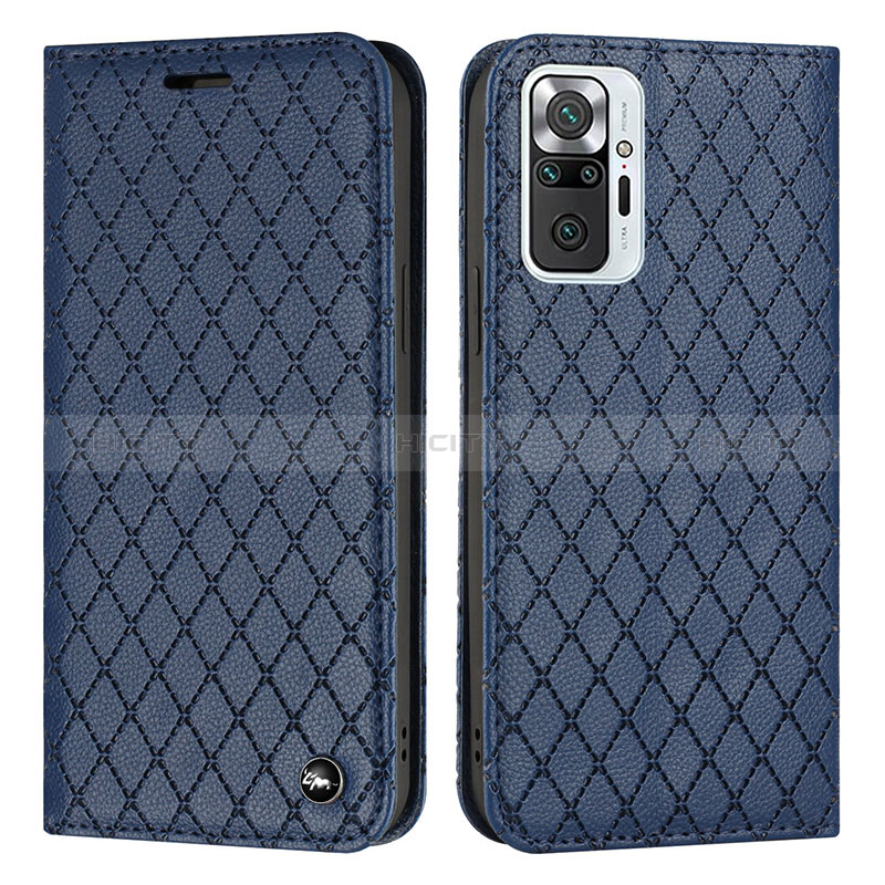 Custodia Portafoglio In Pelle Cover con Supporto H05X per Xiaomi Redmi Note 10 Pro Max Blu