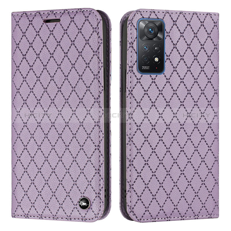 Custodia Portafoglio In Pelle Cover con Supporto H05X per Xiaomi Redmi Note 11 Pro 5G Viola