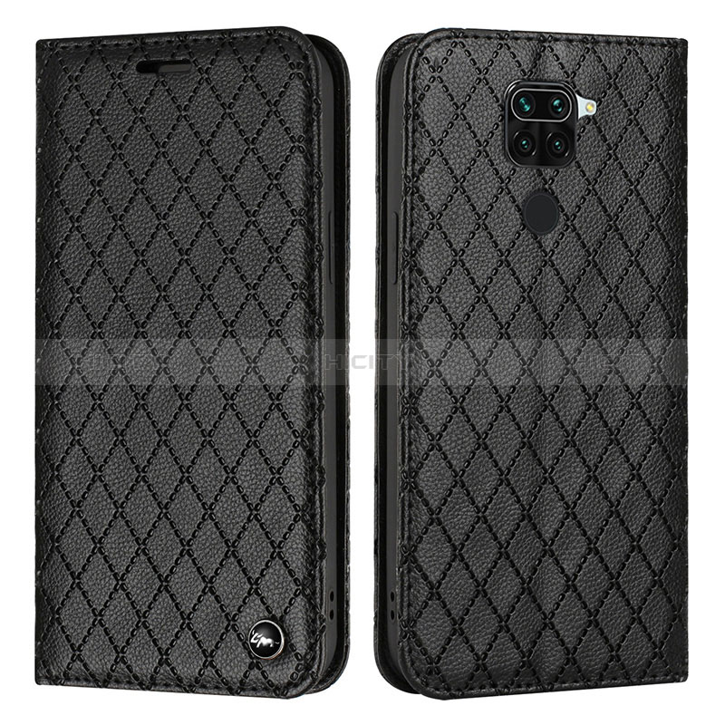 Custodia Portafoglio In Pelle Cover con Supporto H05X per Xiaomi Redmi Note 9 Nero