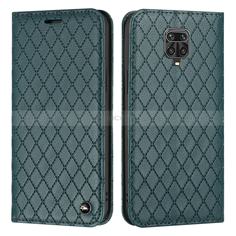 Custodia Portafoglio In Pelle Cover con Supporto H05X per Xiaomi Redmi Note 9S Verde