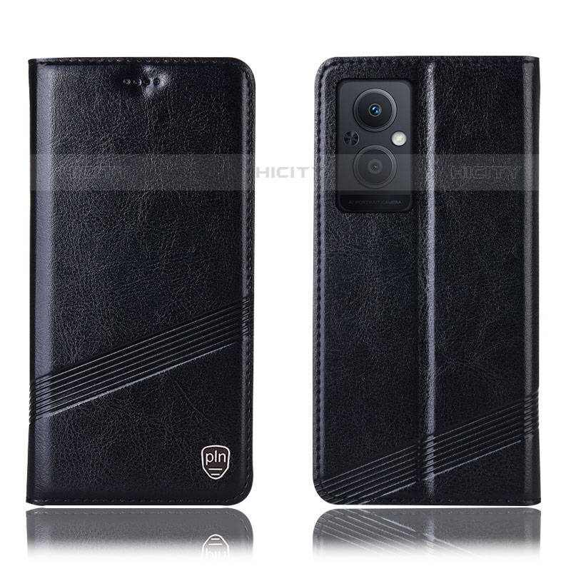 Custodia Portafoglio In Pelle Cover con Supporto H06P per OnePlus Nord N20 5G Nero