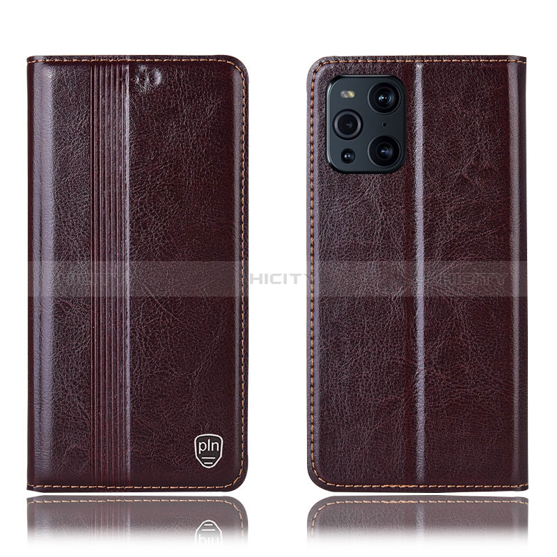 Custodia Portafoglio In Pelle Cover con Supporto H06P per Oppo Find X3 5G