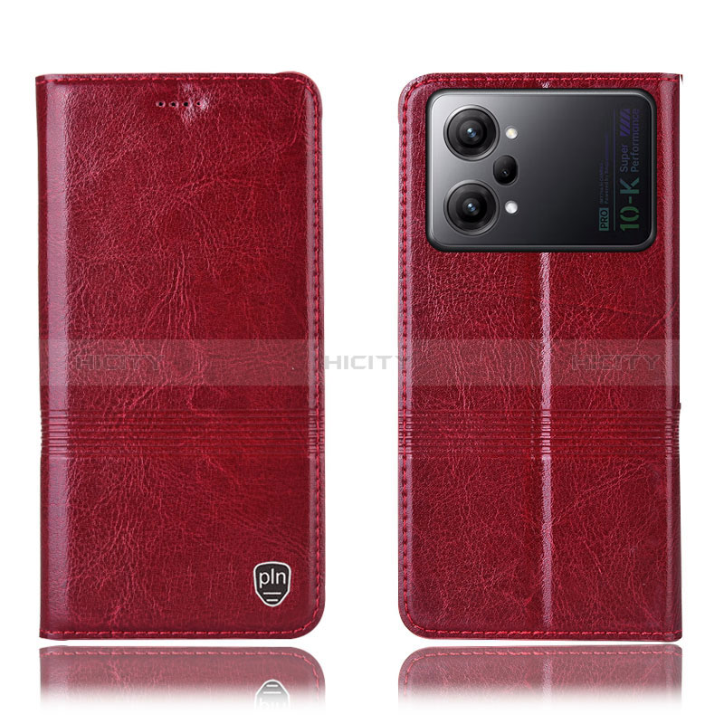 Custodia Portafoglio In Pelle Cover con Supporto H06P per Oppo K10 Pro 5G Rosso