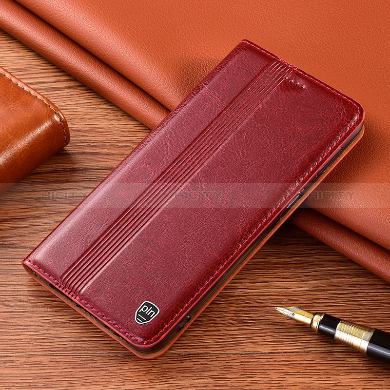 Custodia Portafoglio In Pelle Cover con Supporto H06P per Samsung Galaxy S24 Ultra 5G Rosso