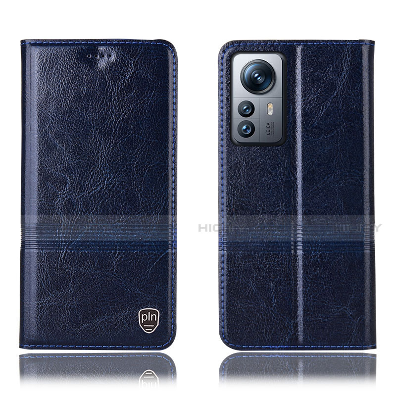 Custodia Portafoglio In Pelle Cover con Supporto H06P per Xiaomi Mi 12 5G Blu