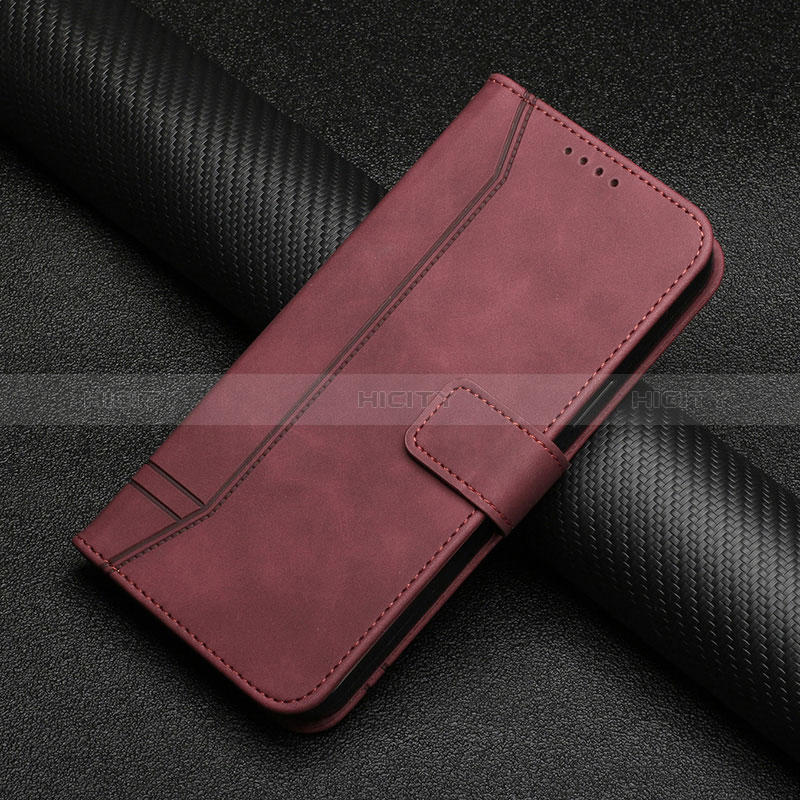 Custodia Portafoglio In Pelle Cover con Supporto H06X per Google Pixel 6 5G Rosso