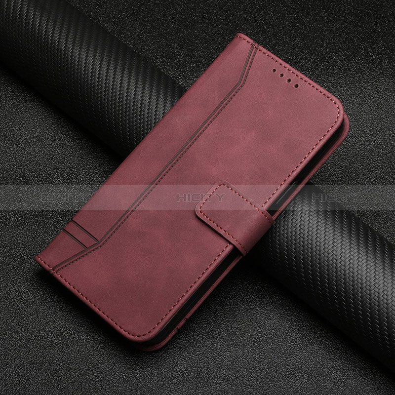 Custodia Portafoglio In Pelle Cover con Supporto H06X per Huawei Honor 50 5G Rosso