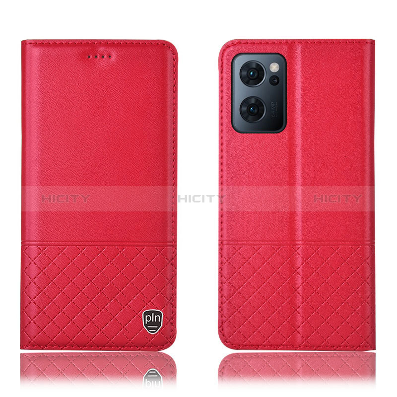 Custodia Portafoglio In Pelle Cover con Supporto H07P per OnePlus Nord CE 2 5G Rosso