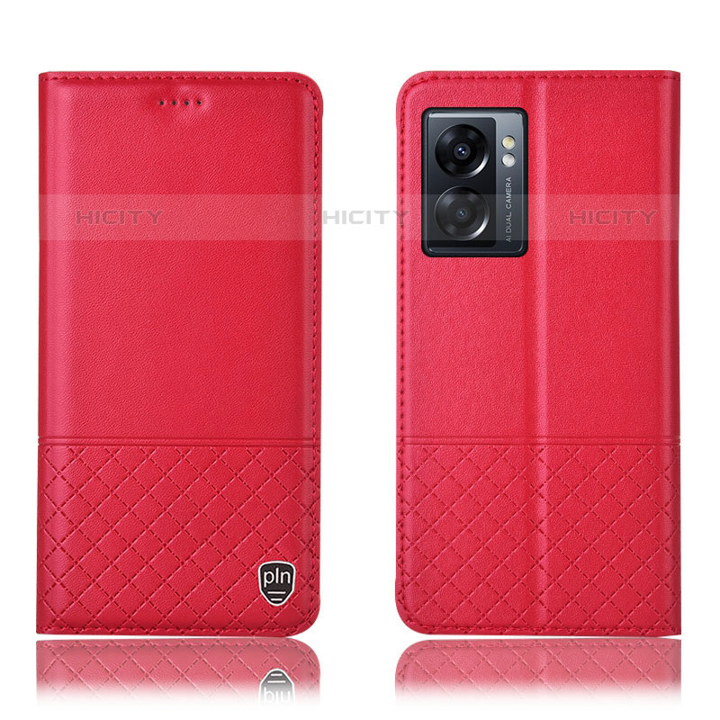 Custodia Portafoglio In Pelle Cover con Supporto H07P per OnePlus Nord N300 5G Rosso