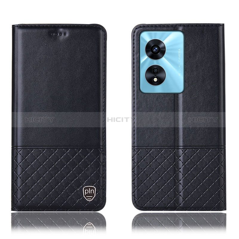 Custodia Portafoglio In Pelle Cover con Supporto H07P per Oppo A1 Pro 5G Nero