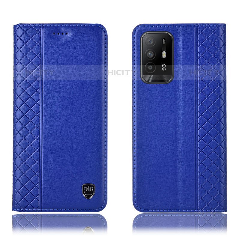 Custodia Portafoglio In Pelle Cover con Supporto H07P per Oppo A94 5G Blu