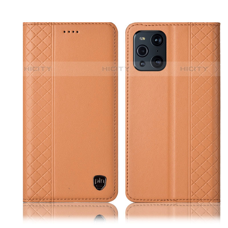 Custodia Portafoglio In Pelle Cover con Supporto H07P per Oppo Find X3 Pro 5G