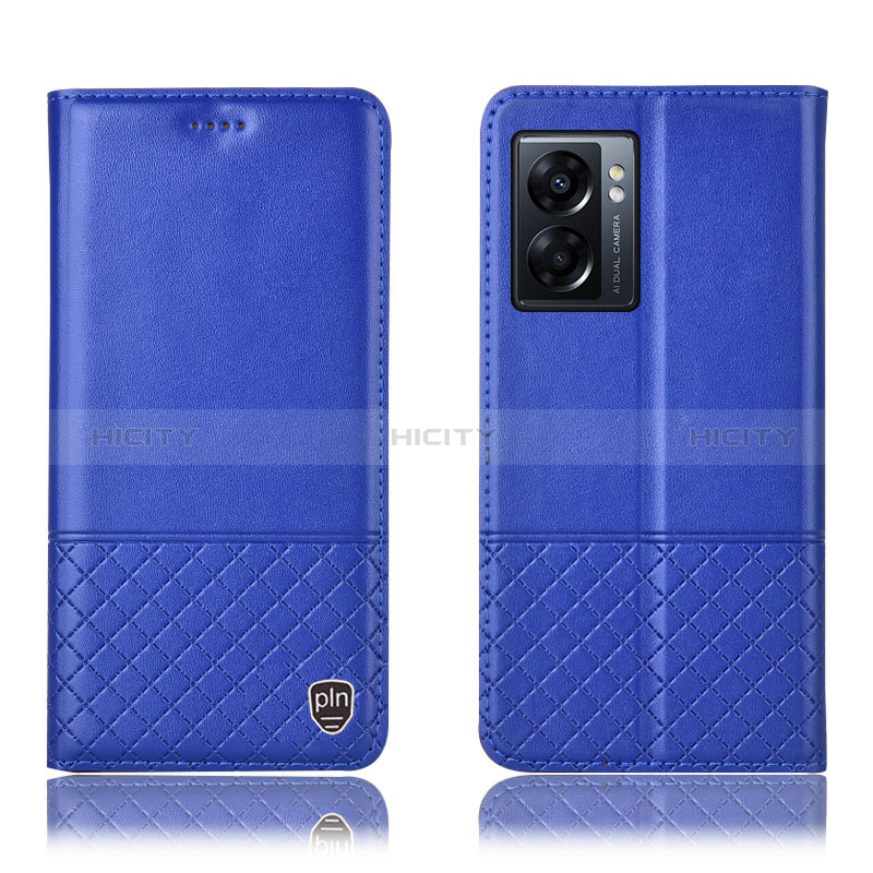 Custodia Portafoglio In Pelle Cover con Supporto H07P per Oppo K10 5G India Blu