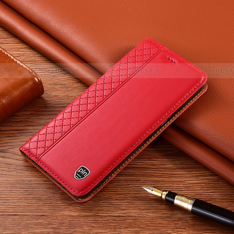 Custodia Portafoglio In Pelle Cover con Supporto H07P per Samsung Galaxy F23 5G Rosso