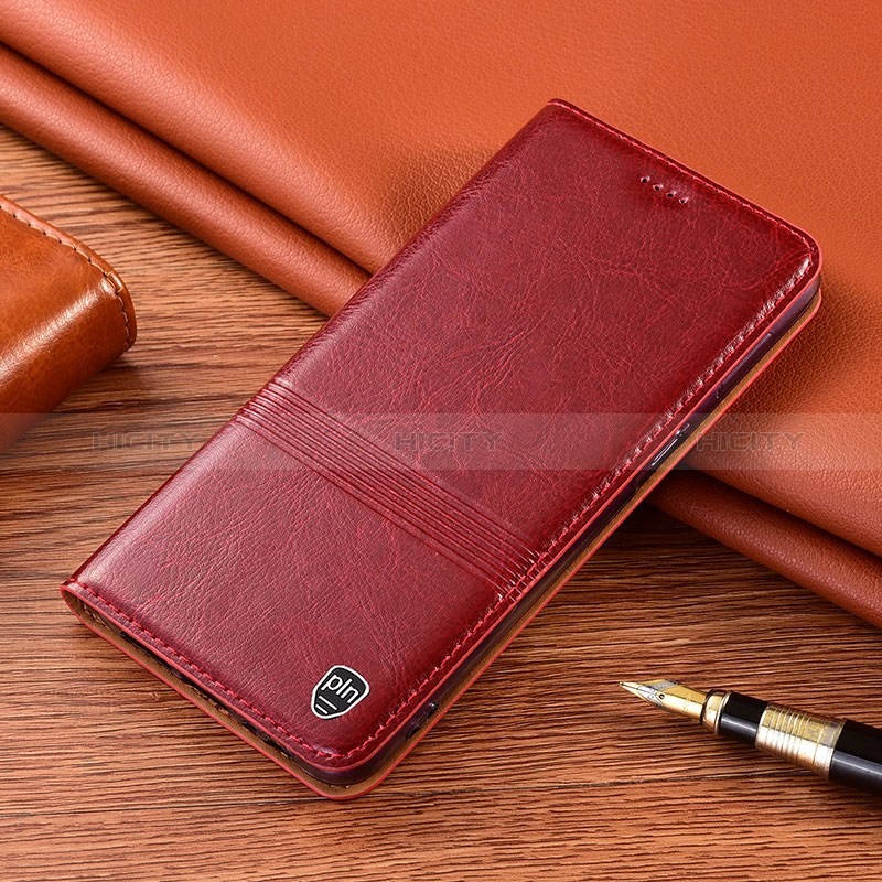 Custodia Portafoglio In Pelle Cover con Supporto H07P per Samsung Galaxy S24 Ultra 5G Rosso