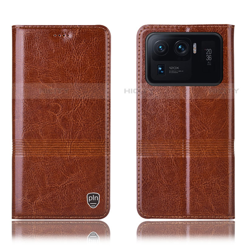 Custodia Portafoglio In Pelle Cover con Supporto H07P per Xiaomi Mi 11 Ultra 5G Arancione