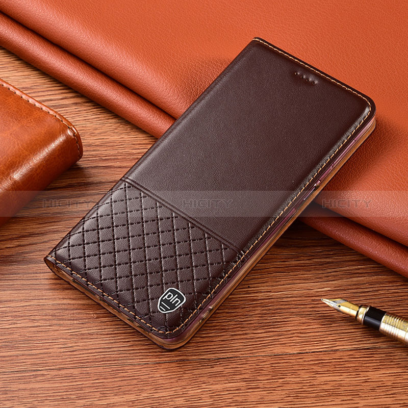 Custodia Portafoglio In Pelle Cover con Supporto H07P per Xiaomi Mi Mix 4 5G Marrone