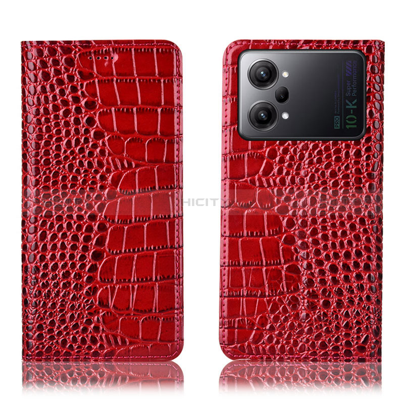 Custodia Portafoglio In Pelle Cover con Supporto H08P per Oppo K10 Pro 5G Rosso