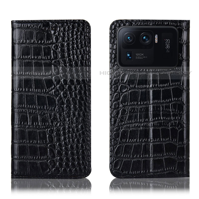 Custodia Portafoglio In Pelle Cover con Supporto H08P per Xiaomi Mi 11 Ultra 5G Nero