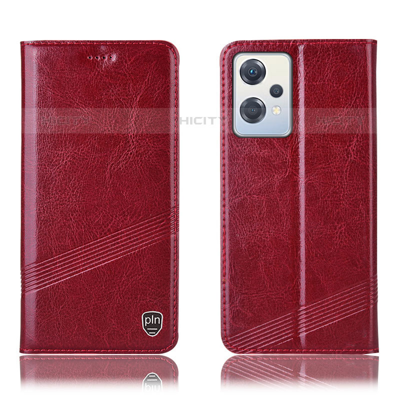 Custodia Portafoglio In Pelle Cover con Supporto H09P per OnePlus Nord CE 2 Lite 5G Rosso