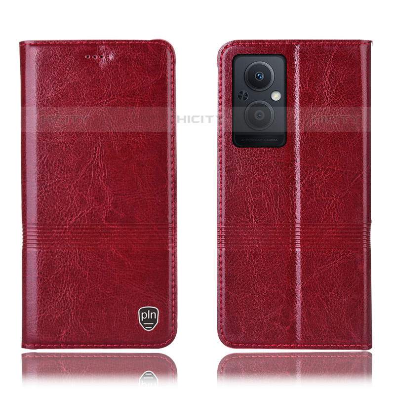 Custodia Portafoglio In Pelle Cover con Supporto H09P per OnePlus Nord N20 5G Rosso