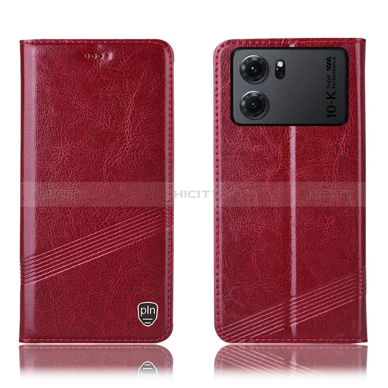 Custodia Portafoglio In Pelle Cover con Supporto H09P per Oppo K10 5G Rosso