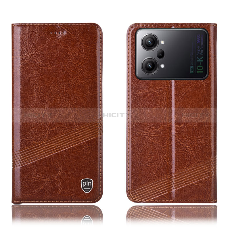 Custodia Portafoglio In Pelle Cover con Supporto H09P per Oppo K10 Pro 5G Marrone Chiaro