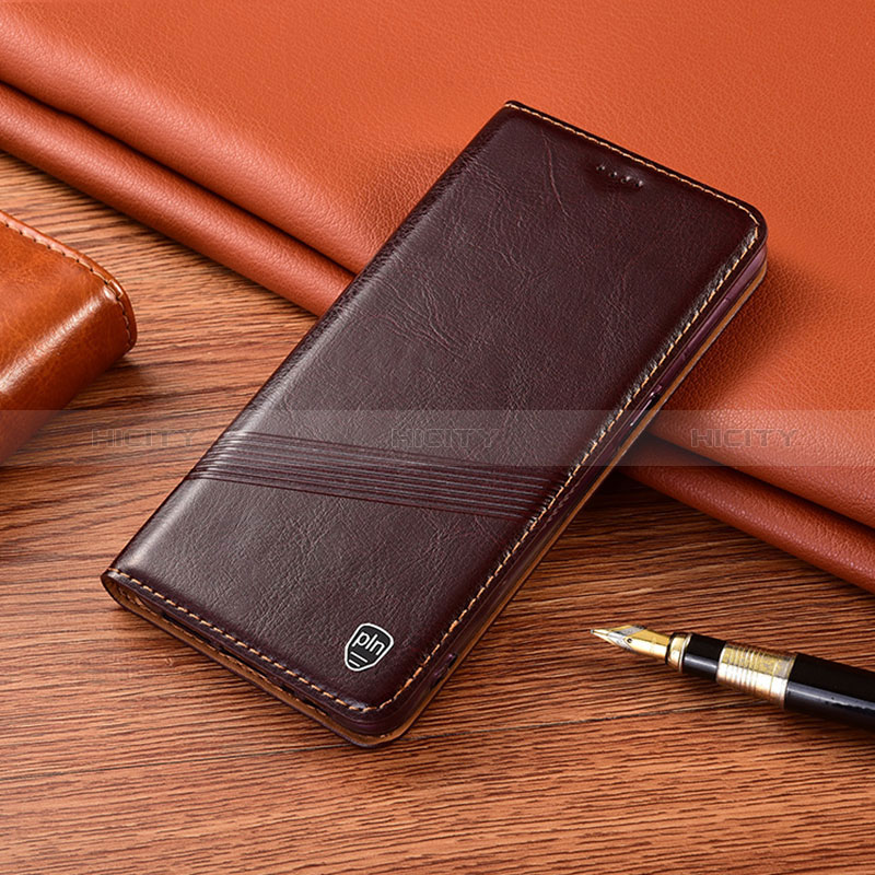 Custodia Portafoglio In Pelle Cover con Supporto H09P per Xiaomi Redmi Note 11 4G (2021) Marrone