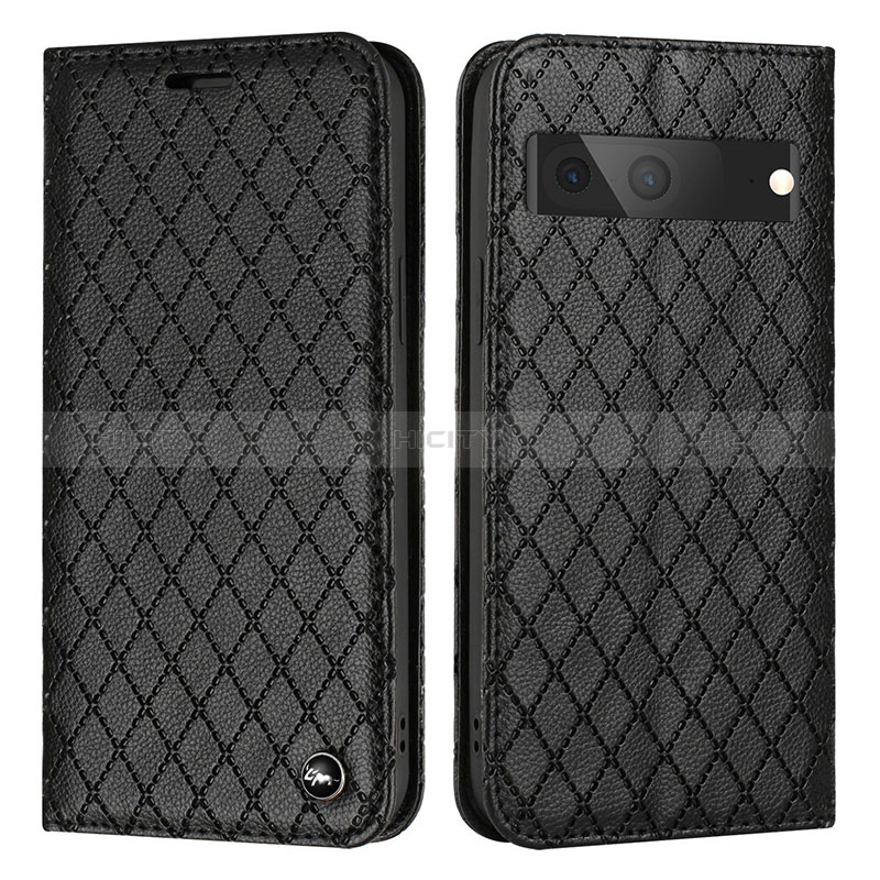 Custodia Portafoglio In Pelle Cover con Supporto H09X per Google Pixel 7 5G Nero