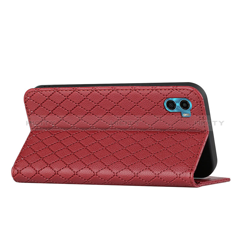 Custodia Portafoglio In Pelle Cover con Supporto H09X per Motorola Moto E32 India