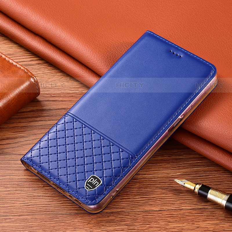 Custodia Portafoglio In Pelle Cover con Supporto H10P per Motorola Moto G10 Blu