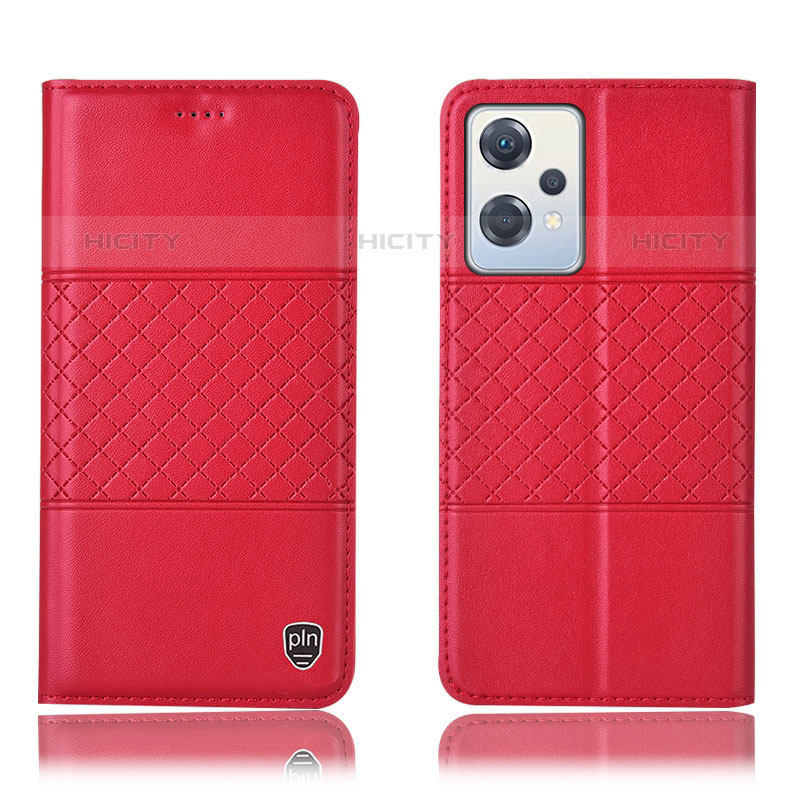 Custodia Portafoglio In Pelle Cover con Supporto H10P per OnePlus Nord CE 2 Lite 5G Rosso