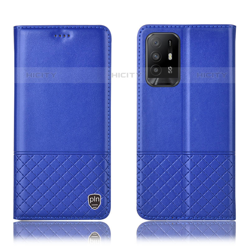 Custodia Portafoglio In Pelle Cover con Supporto H10P per Oppo A94 5G Blu