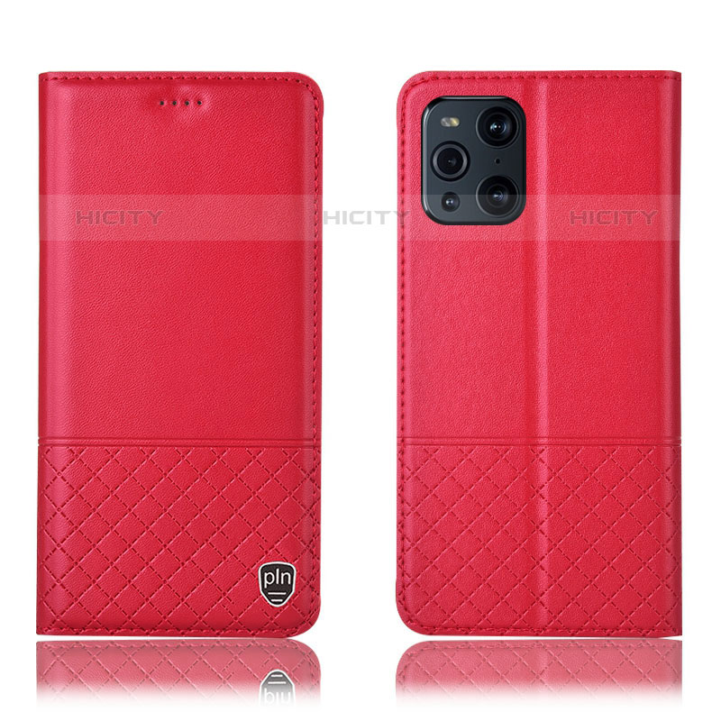 Custodia Portafoglio In Pelle Cover con Supporto H10P per Oppo Find X3 Pro 5G