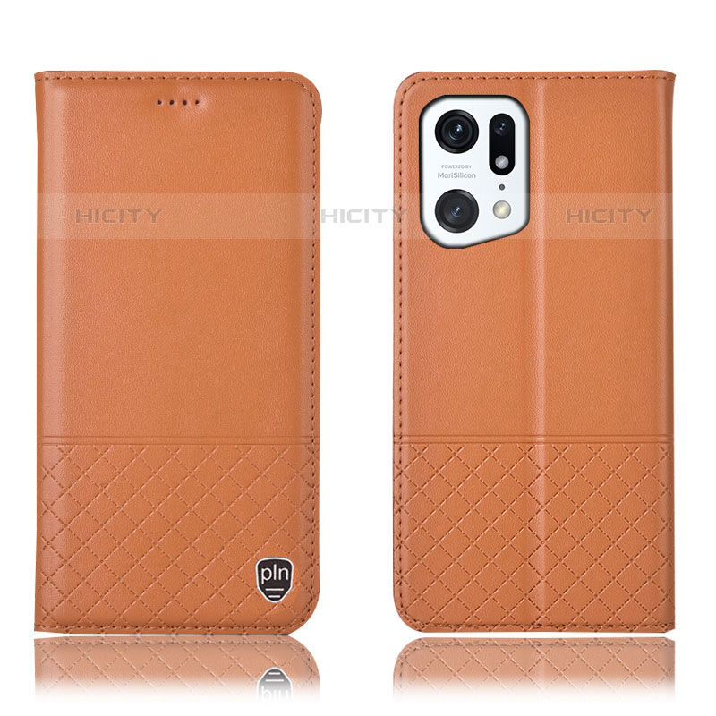 Custodia Portafoglio In Pelle Cover con Supporto H10P per Oppo Find X5 Pro 5G