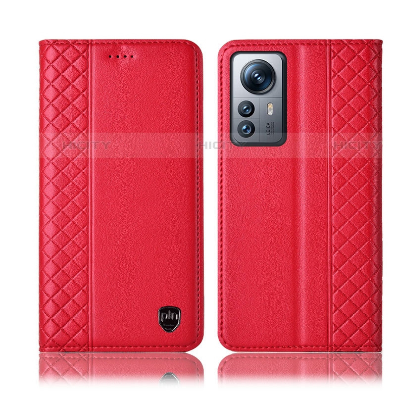 Custodia Portafoglio In Pelle Cover con Supporto H10P per Xiaomi Mi 12 Lite 5G Rosso