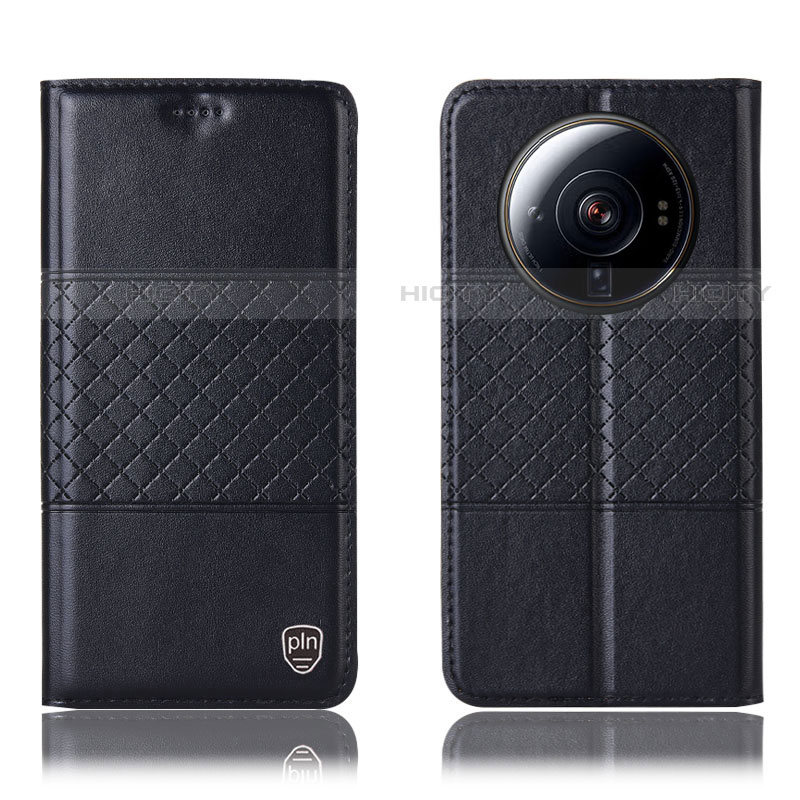 Custodia Portafoglio In Pelle Cover con Supporto H10P per Xiaomi Mi 12 Ultra 5G Nero