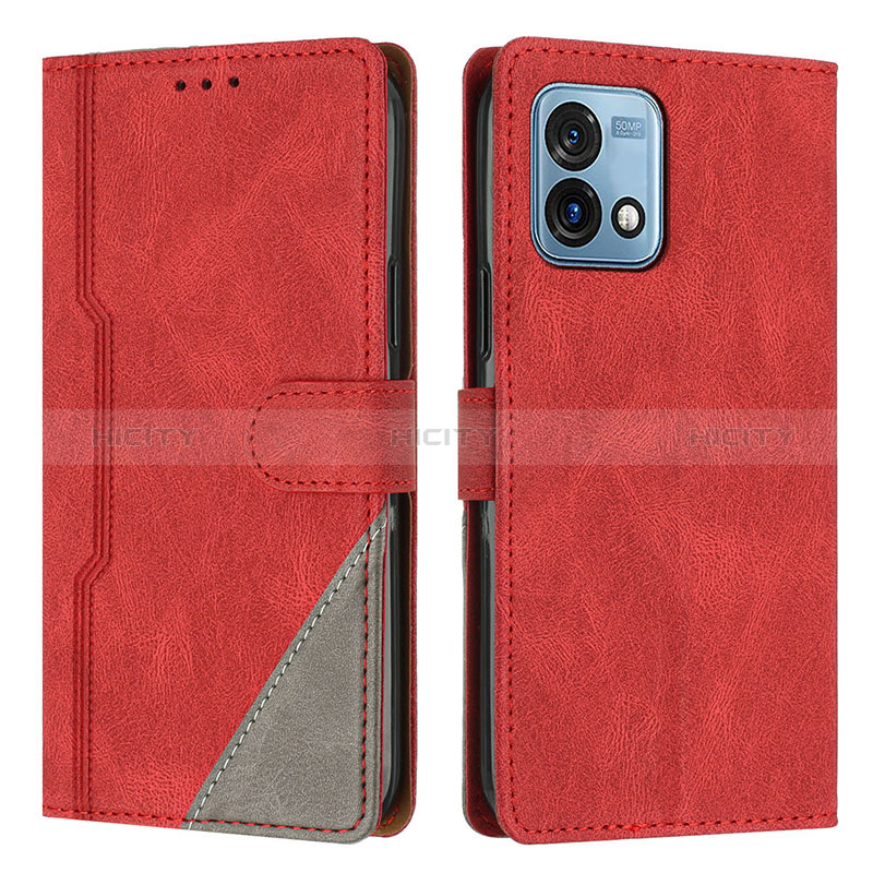 Custodia Portafoglio In Pelle Cover con Supporto H10X per Motorola Moto G Stylus (2023) 5G Rosso