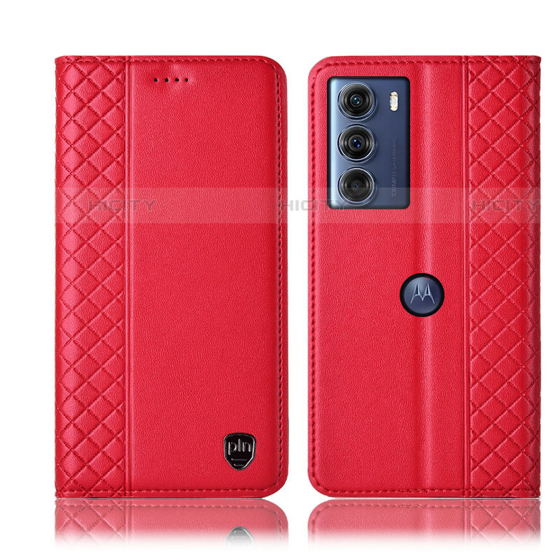 Custodia Portafoglio In Pelle Cover con Supporto H11P per Motorola Moto Edge S30 5G Rosso