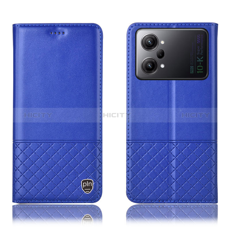 Custodia Portafoglio In Pelle Cover con Supporto H11P per Oppo K10 Pro 5G Blu