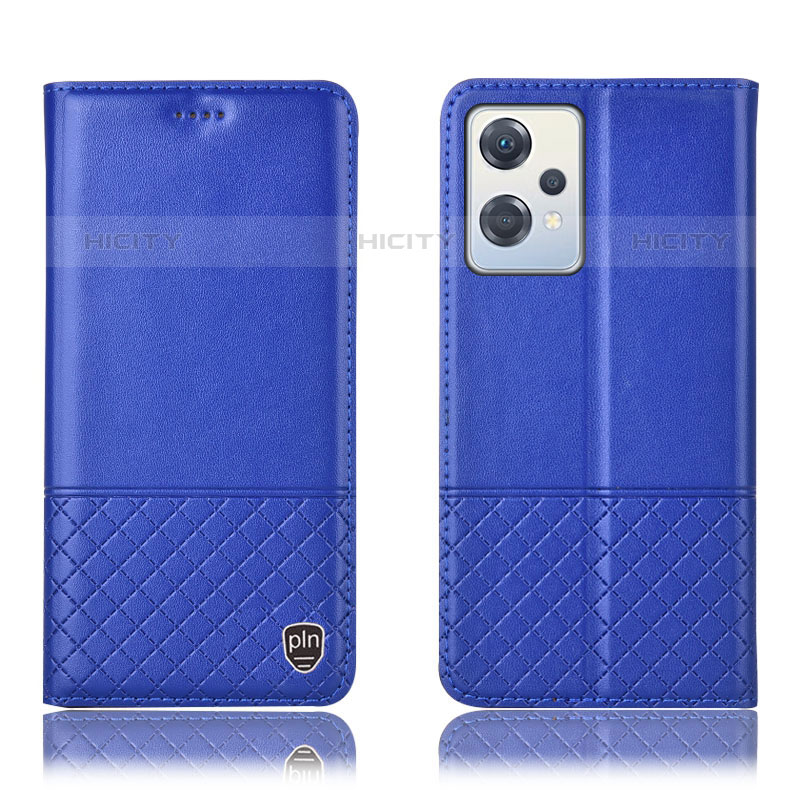 Custodia Portafoglio In Pelle Cover con Supporto H11P per Oppo K10X 5G Blu