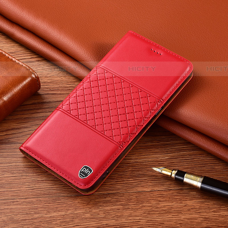 Custodia Portafoglio In Pelle Cover con Supporto H11P per Samsung Galaxy A03s Rosso